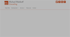 Desktop Screenshot of michaelmalekoffconsulting.com
